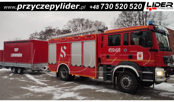 LT-192 przyczepa specjalistyczna 420x230x220cm, pożarnicza, OSP, STRAŻ POŻARNA, DMC 3500kg